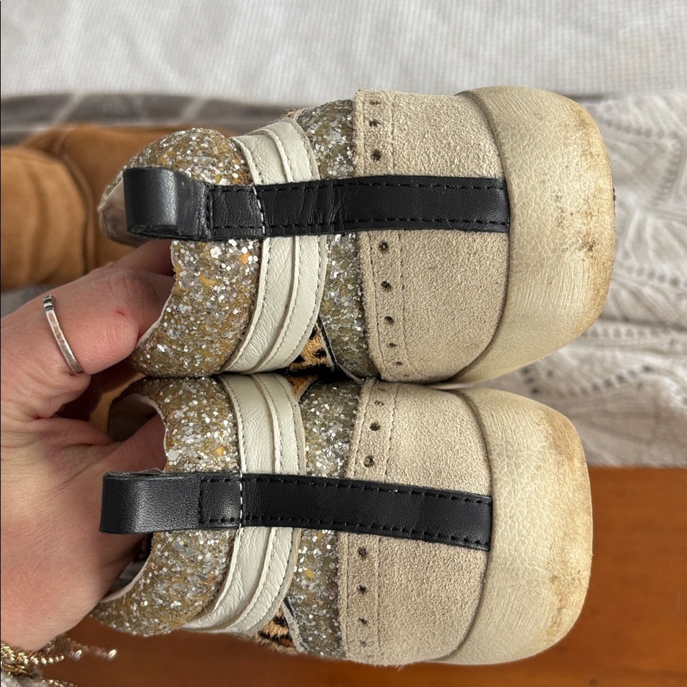 Gianni Bini White and Leopard High-Top Sneakers with Sparkles - Picture 5 of 8